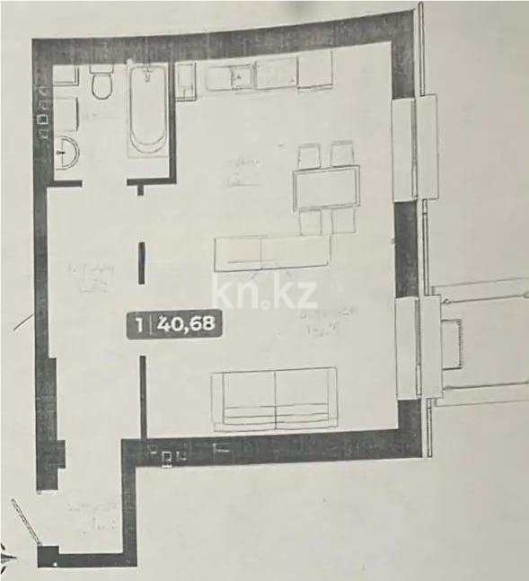 Продажа 2-комнатной квартиры, 40.68 м² в Астане - фото 2