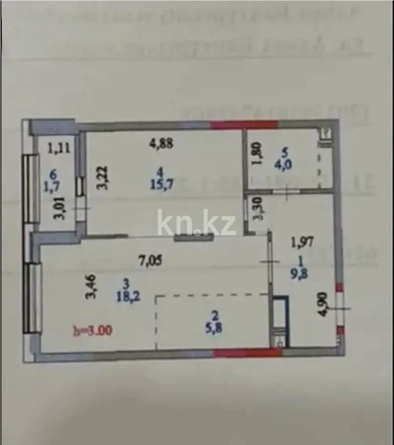 Продажа 2-комнатной квартиры, 56 м², ул. Байтурсынова, дом  8 в Астане - фото 6