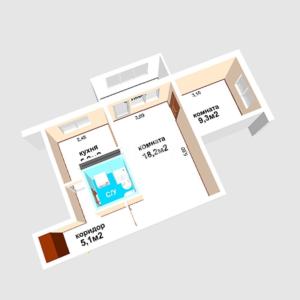 Продажа 2-комнатной квартиры, 42 м² в Алматы - фото 17