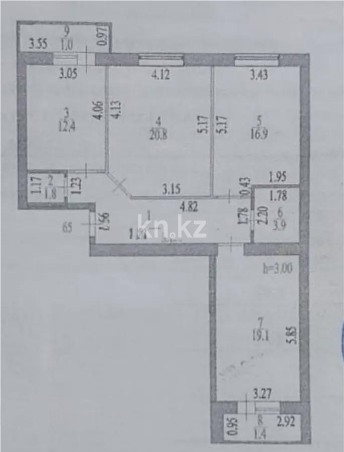 Продажа 3-комнатной квартиры, 90 м², ул. Анет баба, дом  2 в Астане - фото 7