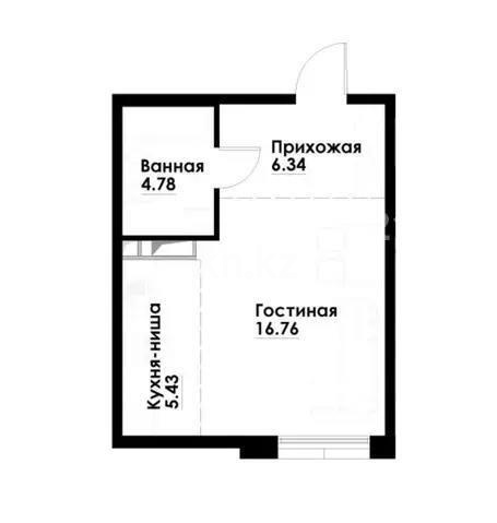 Продажа 1-комнатной квартиры, 33.31 м² в Алматы