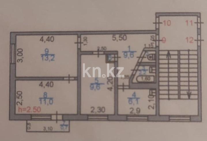 Продажа 3-комнатной квартиры, 54.1 м² в Жезказгане