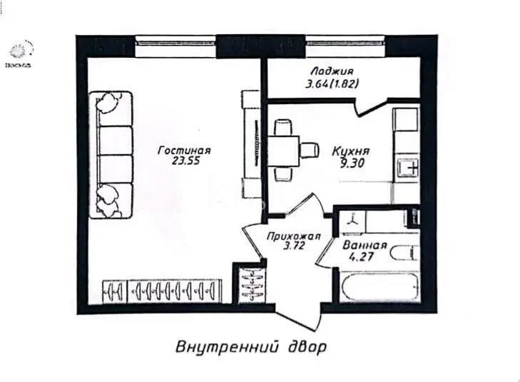 Продажа 1-комнатной квартиры, 42.6 м² в Астане
