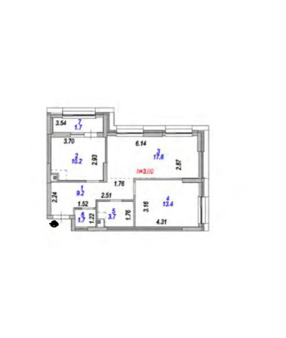 Продажа 2-комнатной квартиры, 59 м², ул. Байтурсынова, дом  47/3 в Астане - фото 2