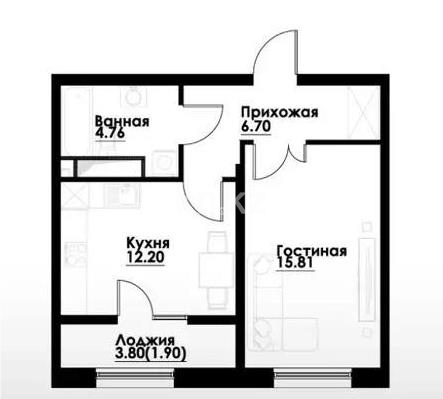 Продажа 1-комнатной квартиры, 41.37 м² в Алматы