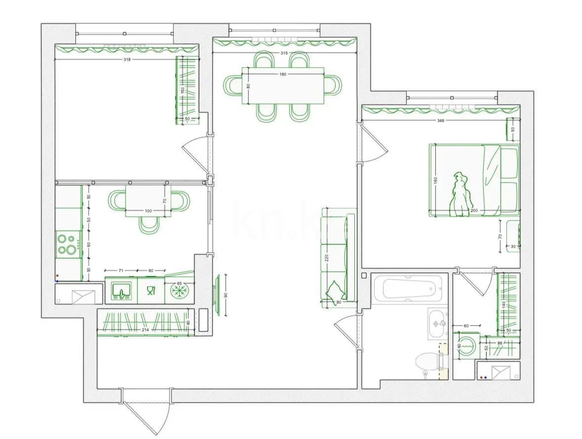 Продажа 3-комнатной квартиры, 66.5 м², ул. Бокейхана, дом  52 в Астане - фото 6