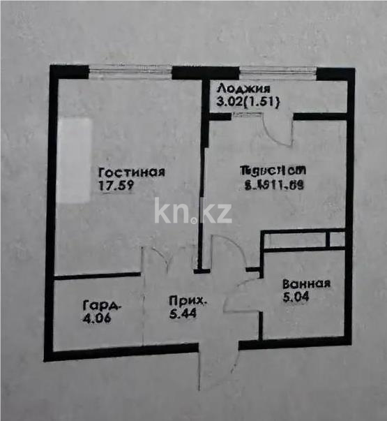 Продажа 2-комнатной квартиры, 45 м² в Алматы