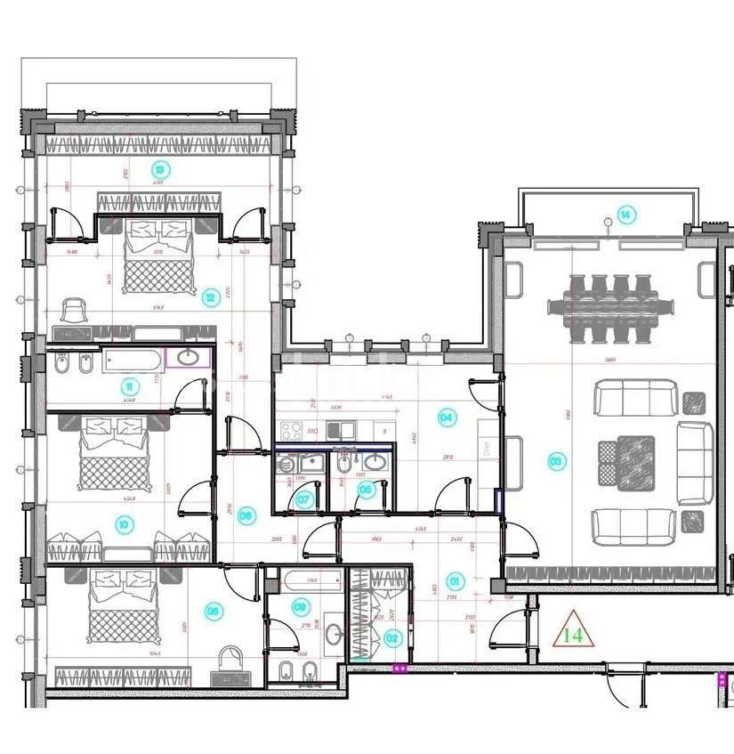 Продажа 4-комнатной квартиры, 193.25 м² в Астане