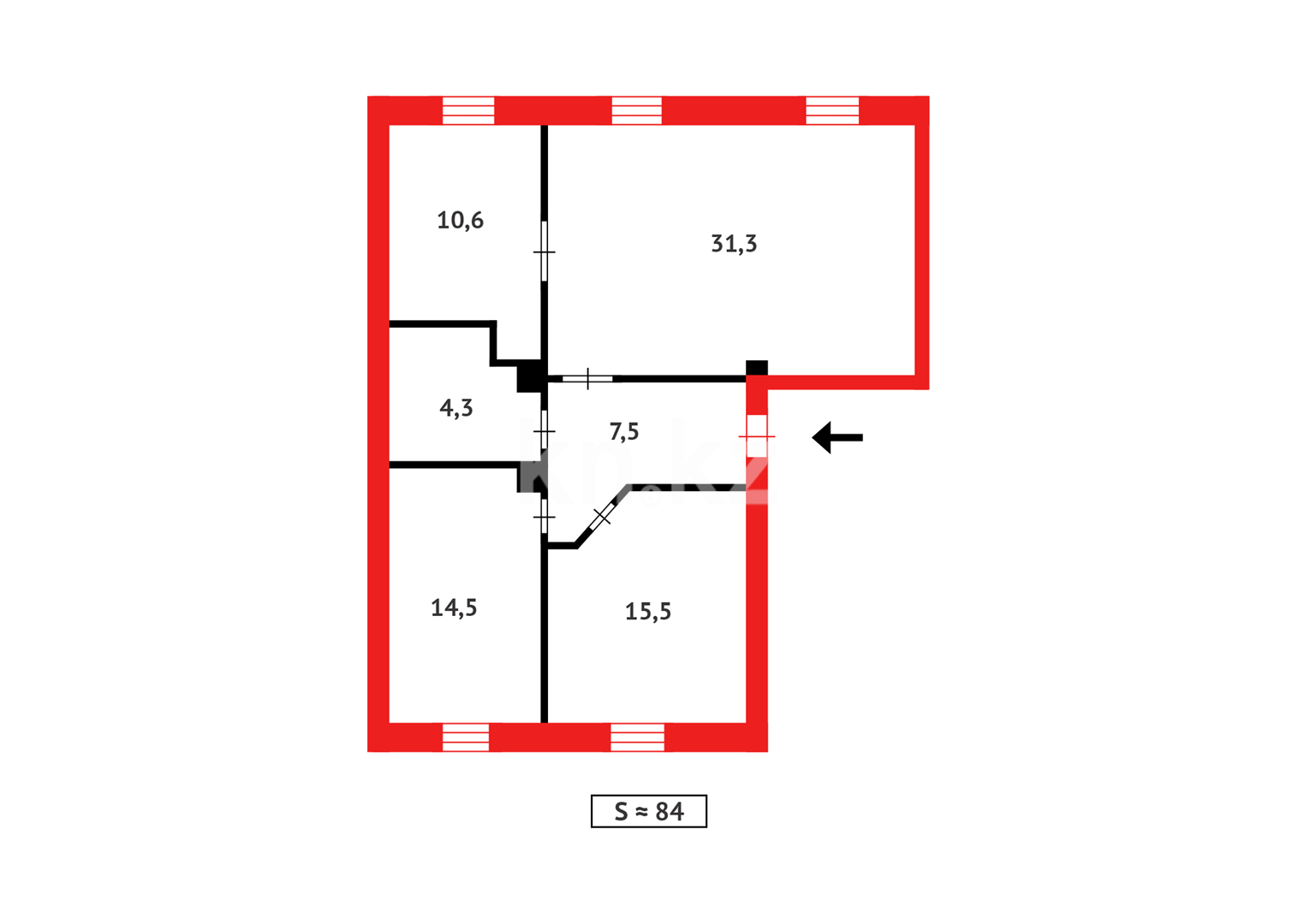 Продажа 3-комнатной квартиры, 83 м² в Темиртау - фото 15