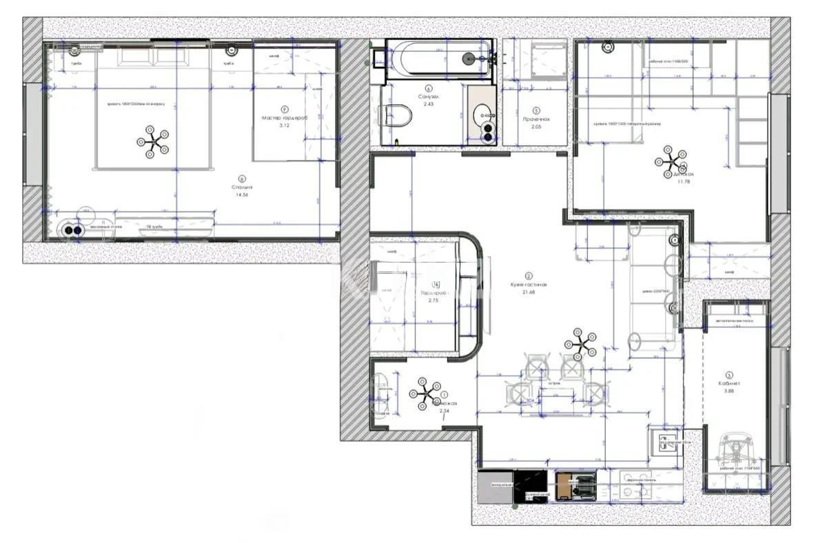 Продажа 3-комнатной квартиры, 66 м² в Астане