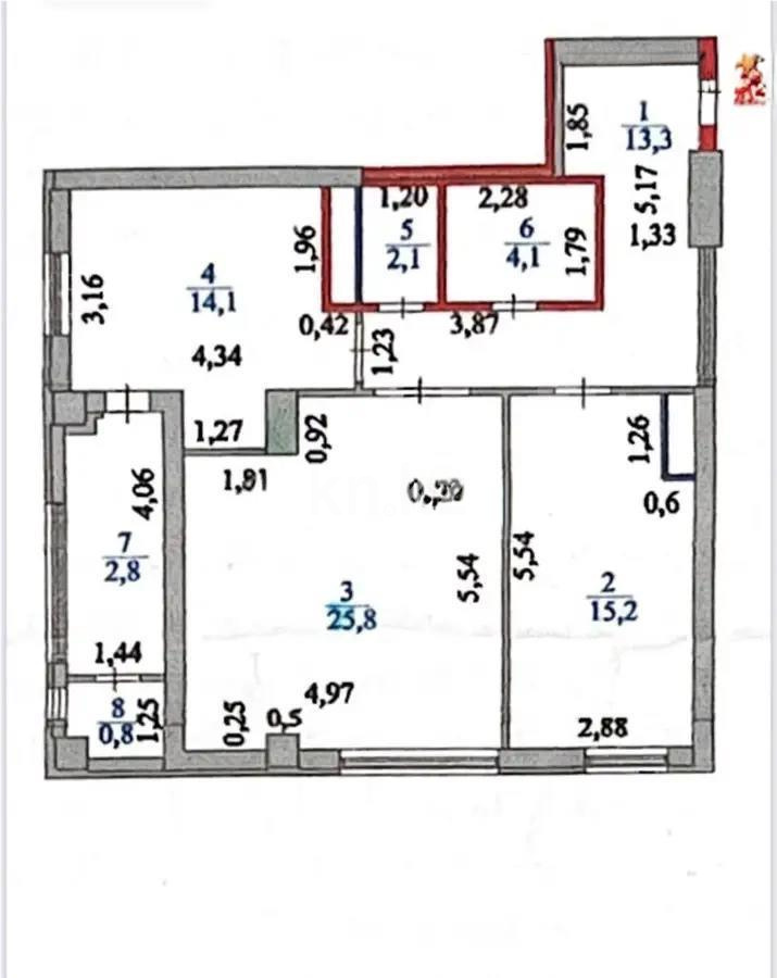 Продажа 2-комнатной квартиры, 80 м² в Астане - фото 7