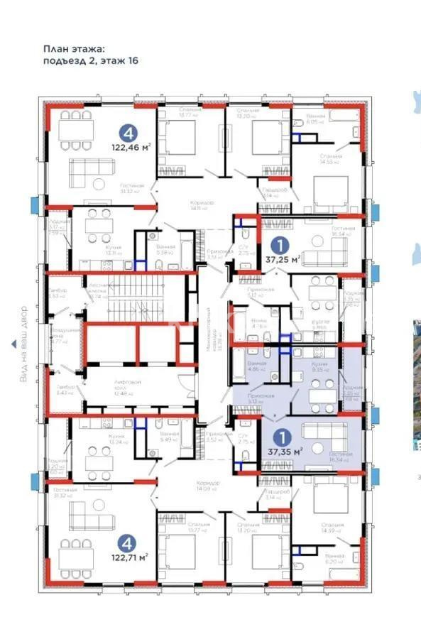 Продажа 1-комнатной квартиры, 37.35 м², ул. Рыскулова, дом  1/1 в Астане
