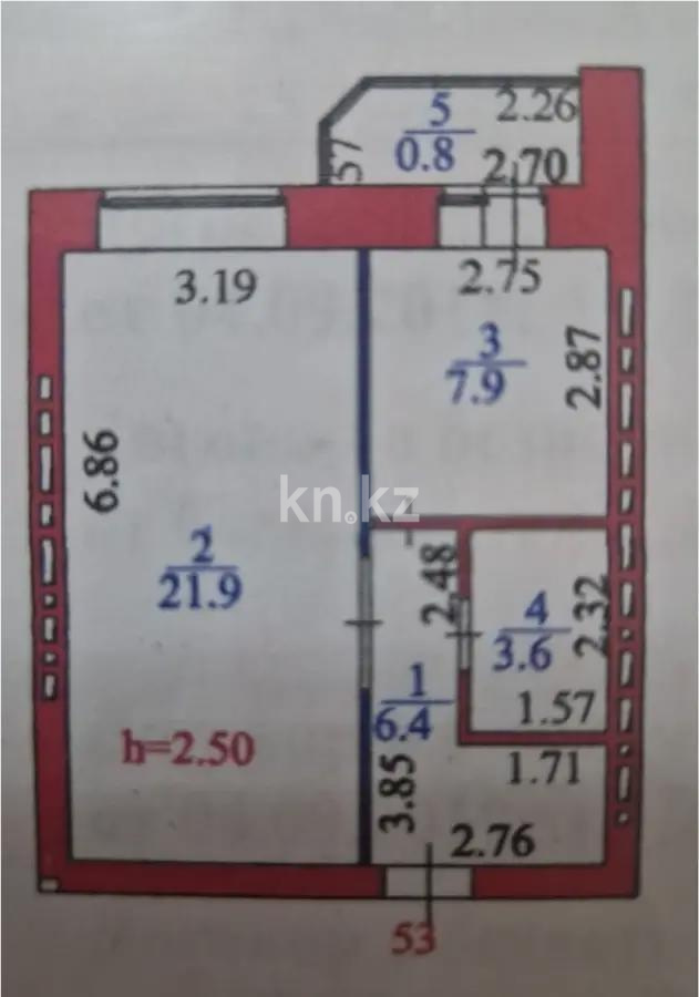 Продажа 1-комнатной квартиры, 40.6 м² в Астане - фото 5