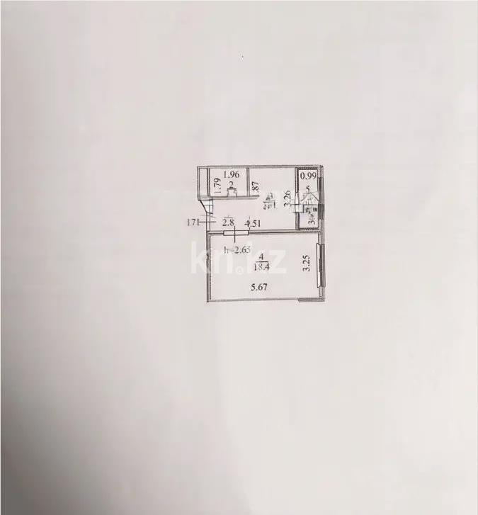 Продажа 1-комнатной квартиры, 34.33 м², ул. Толе би, дом  24 в Астане