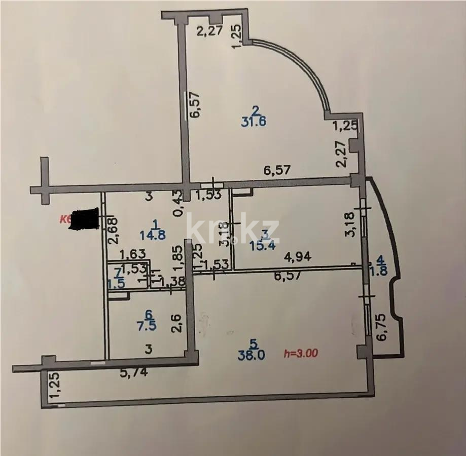 Продажа 3-комнатной квартиры, 110 м² в Алматы - фото 7