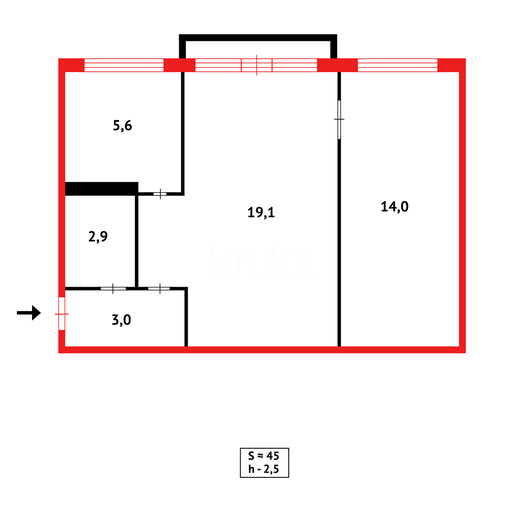 Продажа 2-комнатной квартиры, 47 м² в Караганде - фото 12