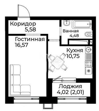 Продажа 1-комнатной квартиры, 41 м² в Астане - фото 7