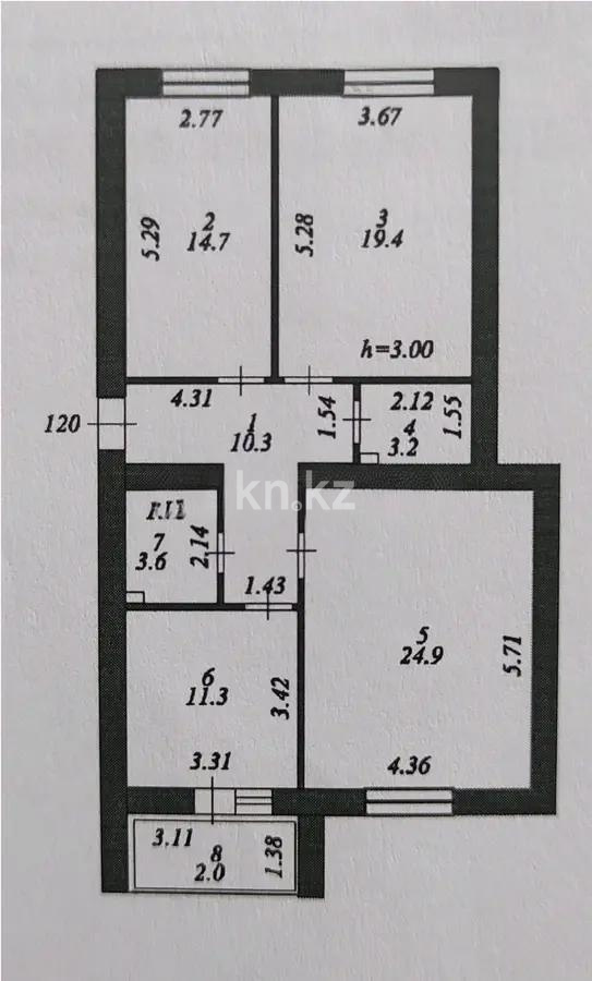 Продажа 3-комнатной квартиры, 89.4 м² в Астане - фото 6