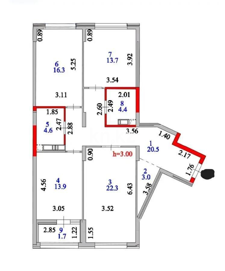 Продажа 3-комнатной квартиры, 100.4 м² в Астане - фото 6