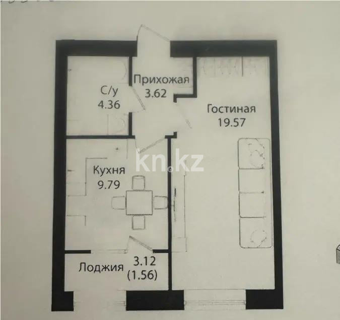 Продажа 1-комнатной квартиры, 39 м², ул. Е-15, дом  16 в Астане