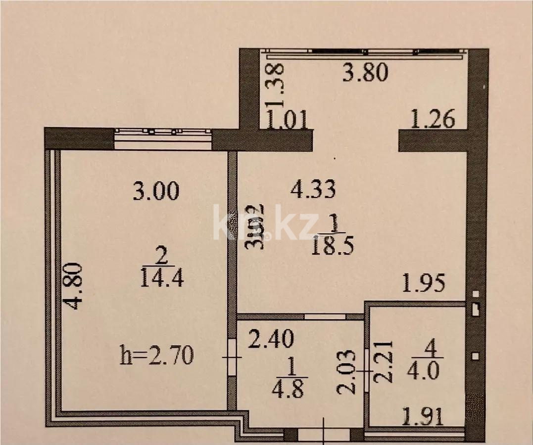 Продажа 1-комнатной квартиры, 40 м², ул. Бухар жырау, дом  36/1 в Астане - фото 7