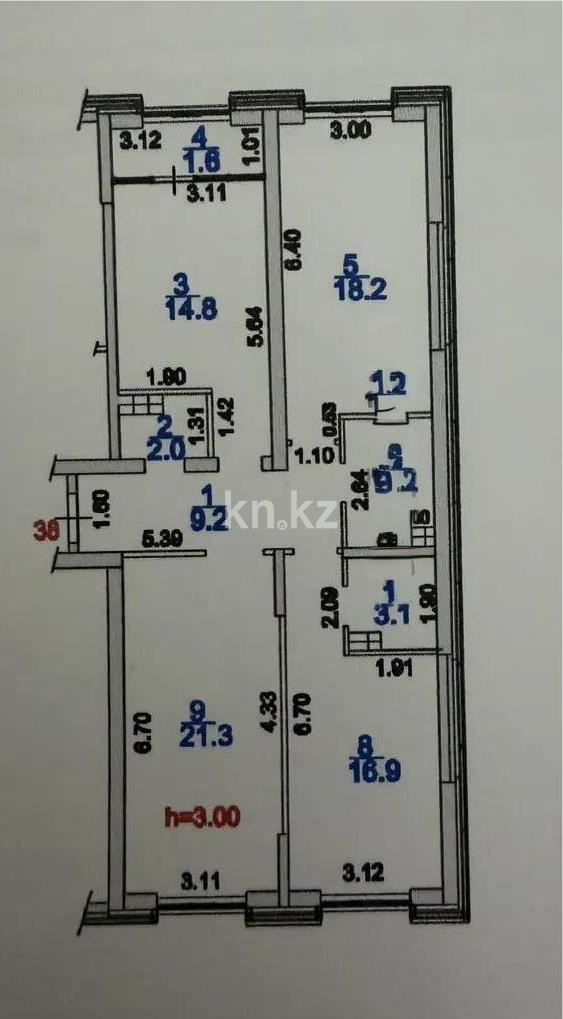 Продажа 3-комнатной квартиры, 97 м² в Алматы - фото 7