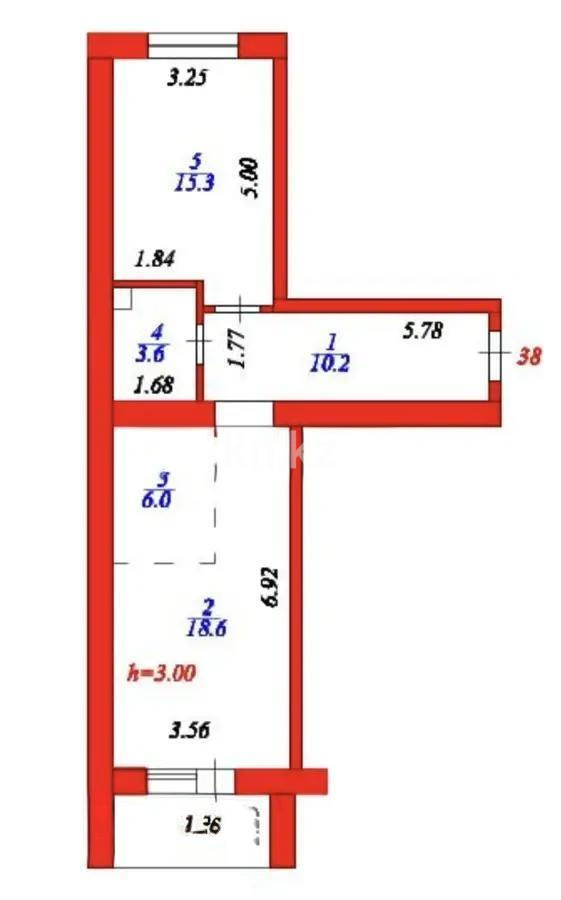 Продажа 2-комнатной квартиры, 55.4 м² в Астане - фото 4