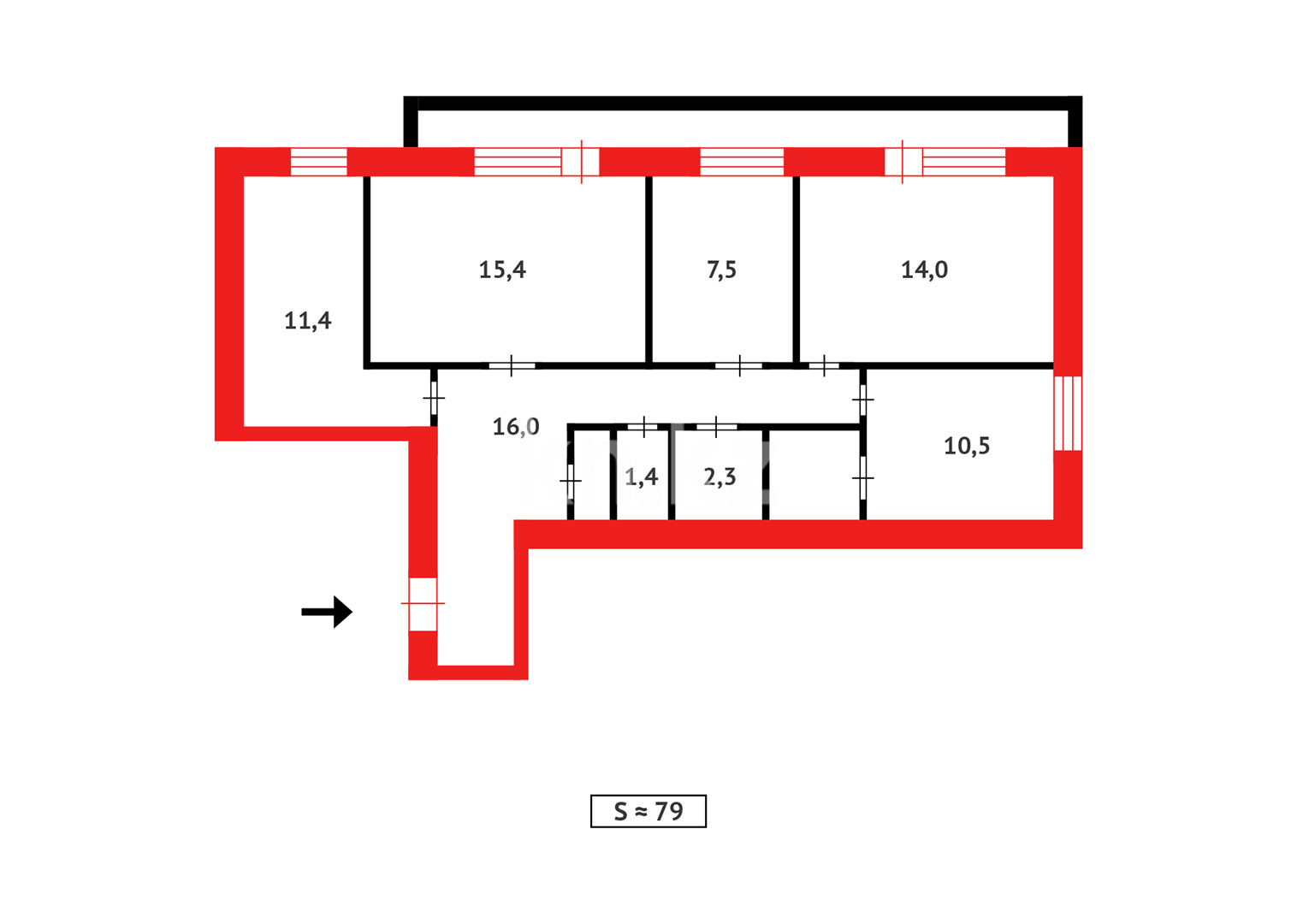 Продажа 4-комнатной квартиры, 79 м² в Темиртау - фото 21