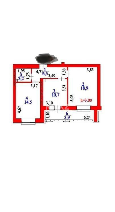 Продажа 2-комнатной квартиры, 57.7 м², ул. А-52, дом  2 в Астане