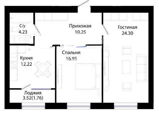 Продажа 2-комнатной квартиры, 71.5 м² в Астане - фото 4