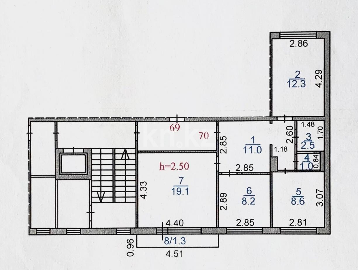 Продажа 3-комнатной квартиры, 64 м², пр. Шахтеров в Караганде - фото 18