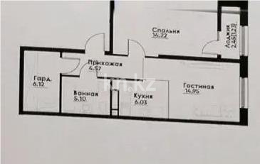 Продажа 2-комнатной квартиры, 52 м² в Алматы
