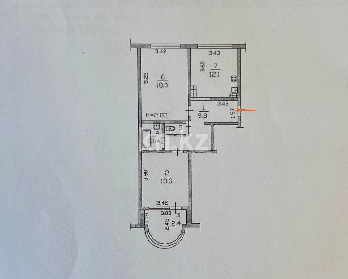 Продажа 2-комнатной квартиры, 60.4 м² в Алматы - фото 18