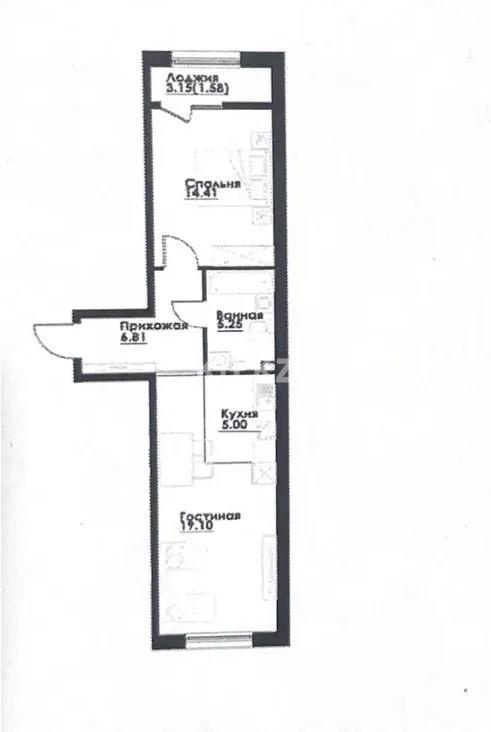 Продажа 2-комнатной квартиры, 52.15 м² в Алматы