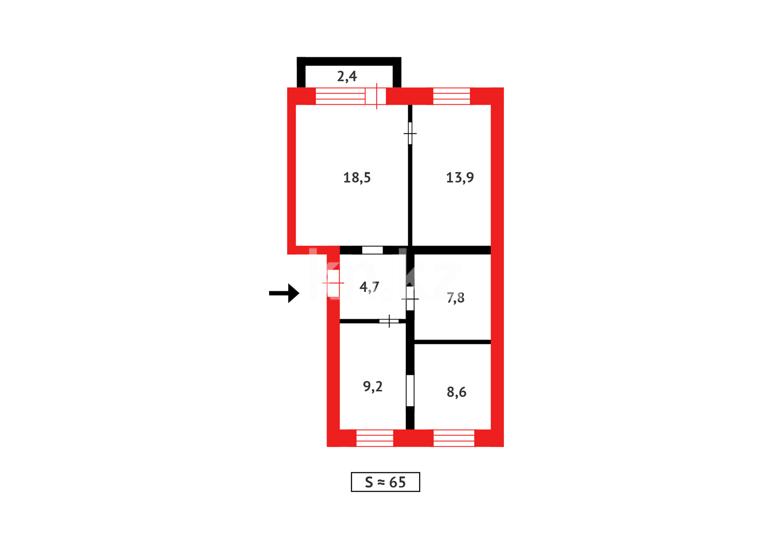 Продажа 3-комнатной квартиры, 65 м² в Темиртау - фото 11