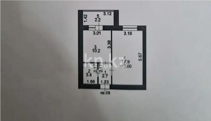 Продажа 1-комнатной квартиры, 36.1 м² в Астане - фото 4