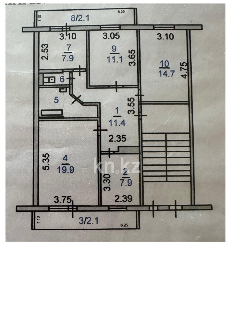 Продажа 4-комнатной квартиры, 83.9 м² в Костанае - фото 40