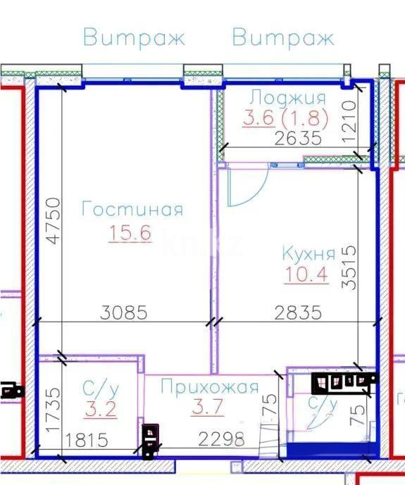 Продажа 1-комнатной квартиры, 37 м² в Алматы