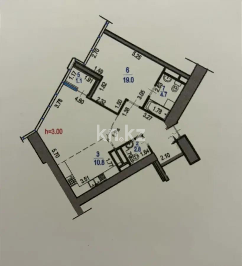 Продажа 2-комнатной квартиры, 67 м² в Алматы