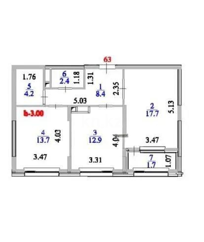 Продажа 2-комнатной квартиры, 61 м² в Астане - фото 4