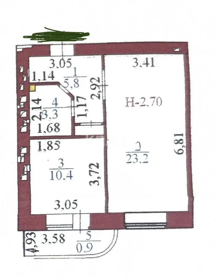 Продажа 1-комнатной квартиры, 44 м² в Астане - фото 3