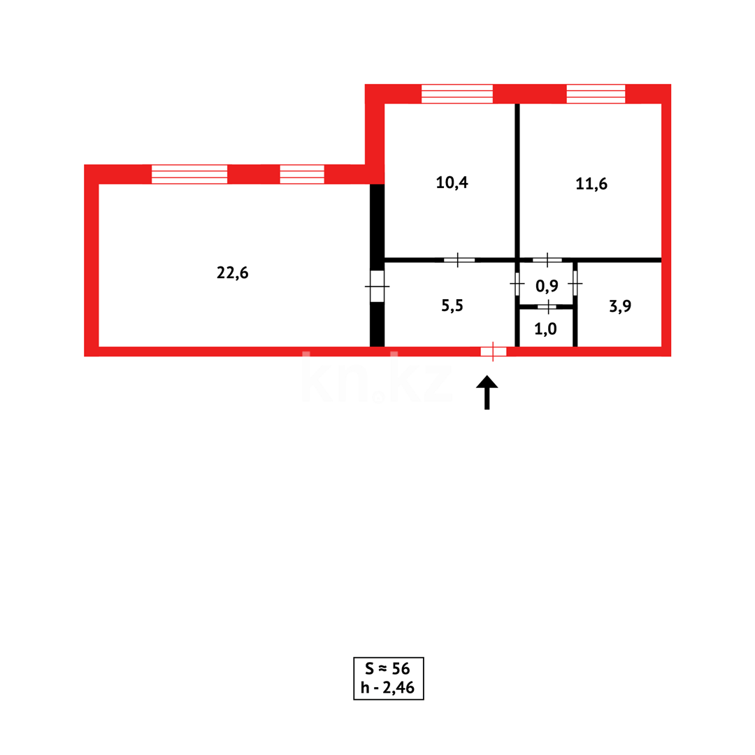Продажа 2-комнатной квартиры, 56 м², пр. Назарбаева в Караганде - фото 15