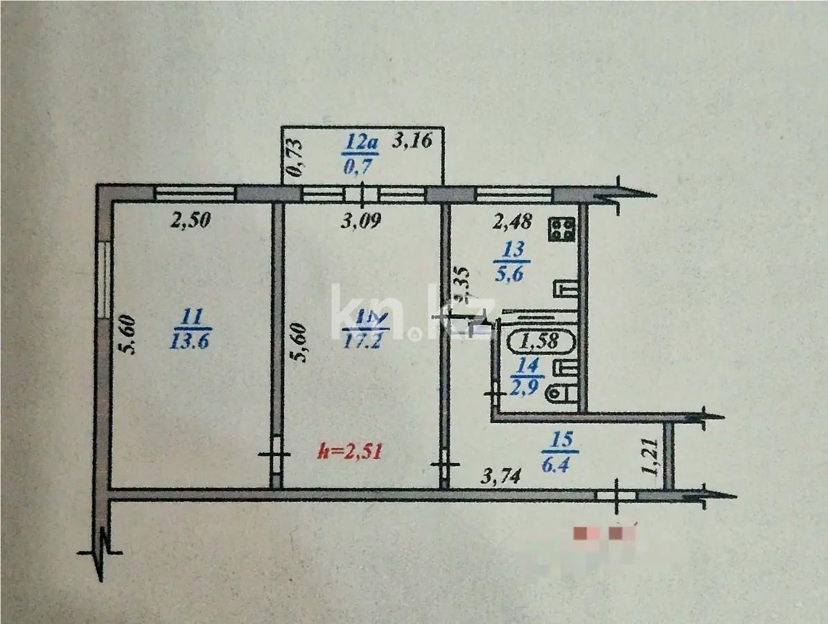Продажа 2-комнатной квартиры, 46.4 м², мкр-н 10, дом  8 в Алматы - фото 5