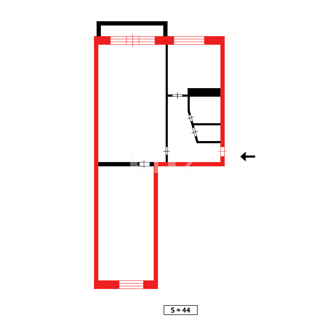 Продажа 2-комнатной квартиры, 44 м² в Темиртау - фото 14