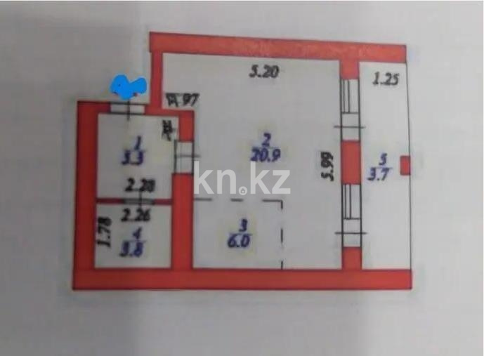 Продажа 1-комнатной квартиры, 40 м² в Астане