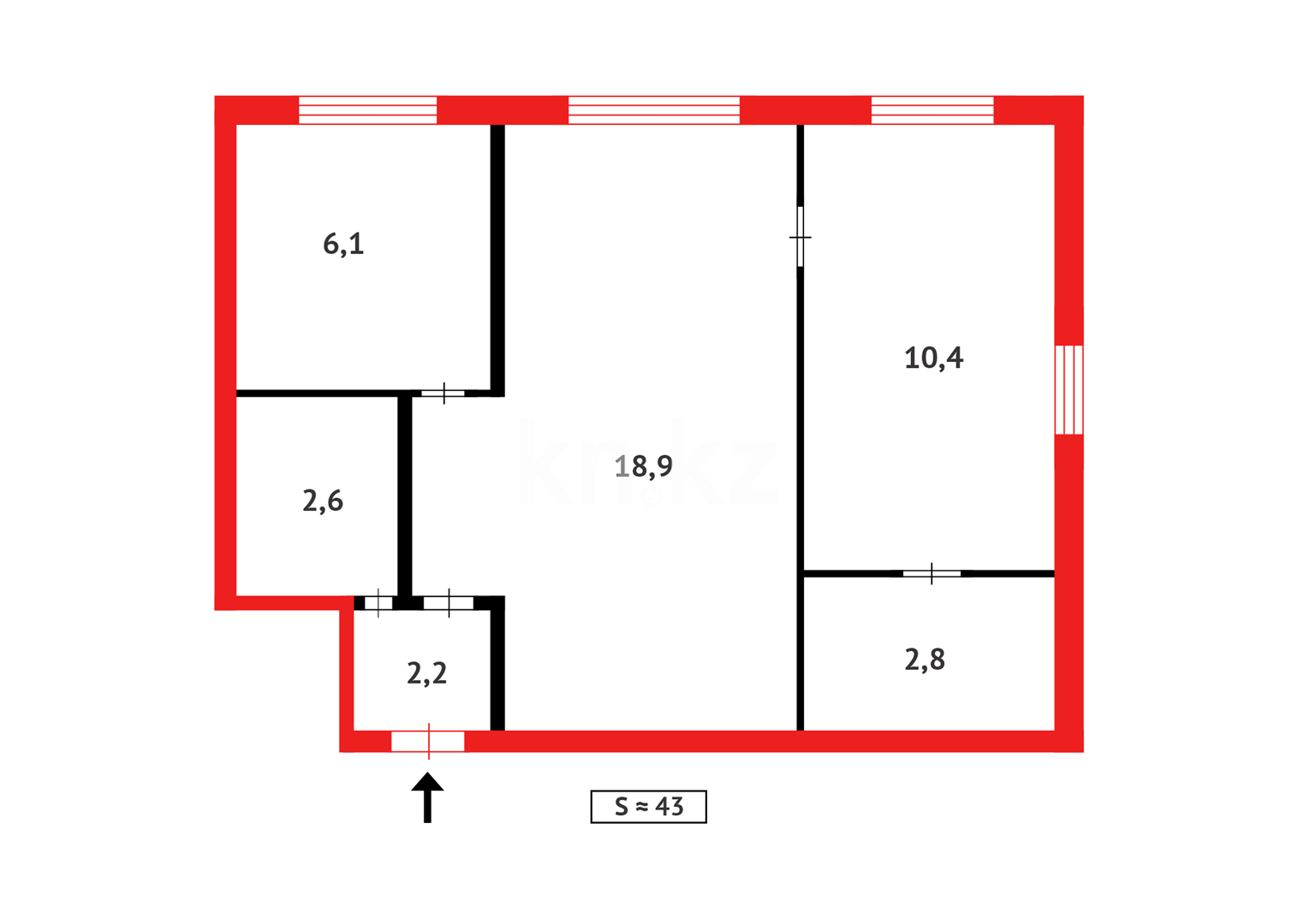 Продажа 2-комнатной квартиры, 42 м² в Сарани - фото 6