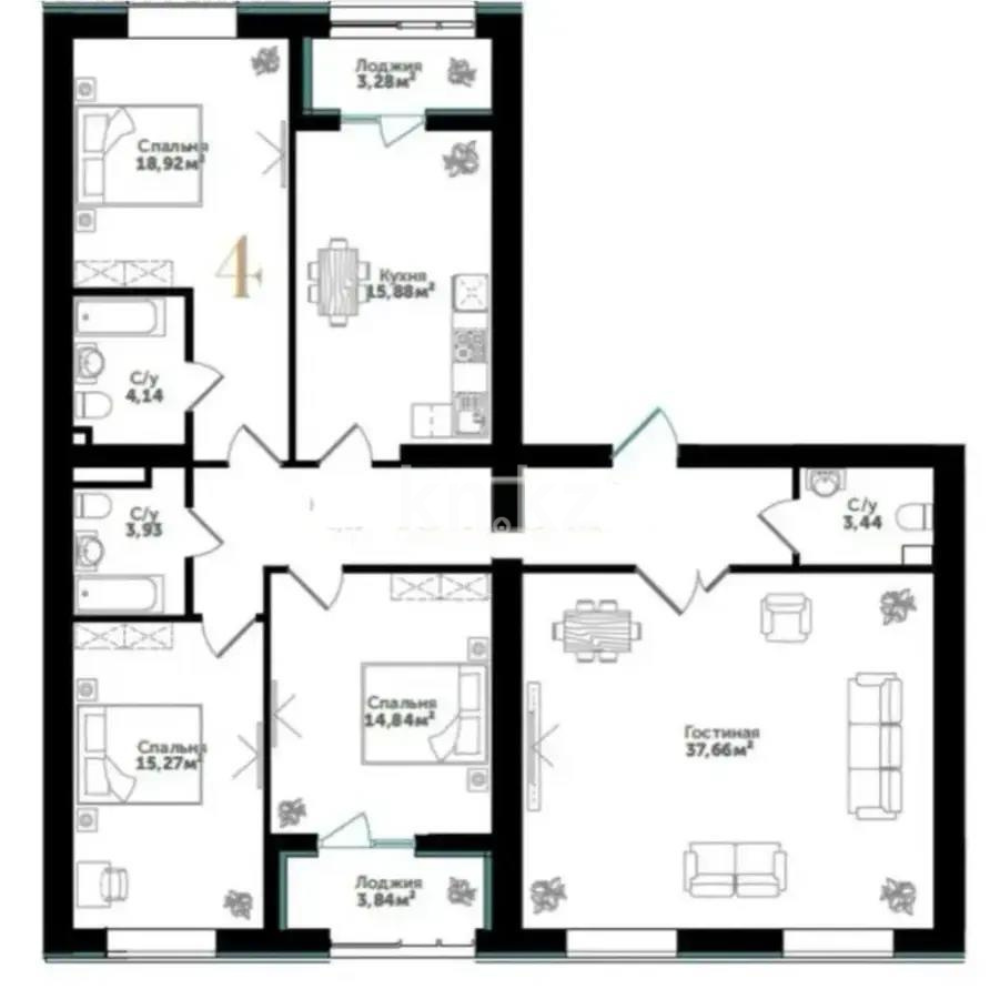 Продажа 4-комнатной квартиры, 135 м², ул. Бокейхана, дом  16 в Астане - фото 8