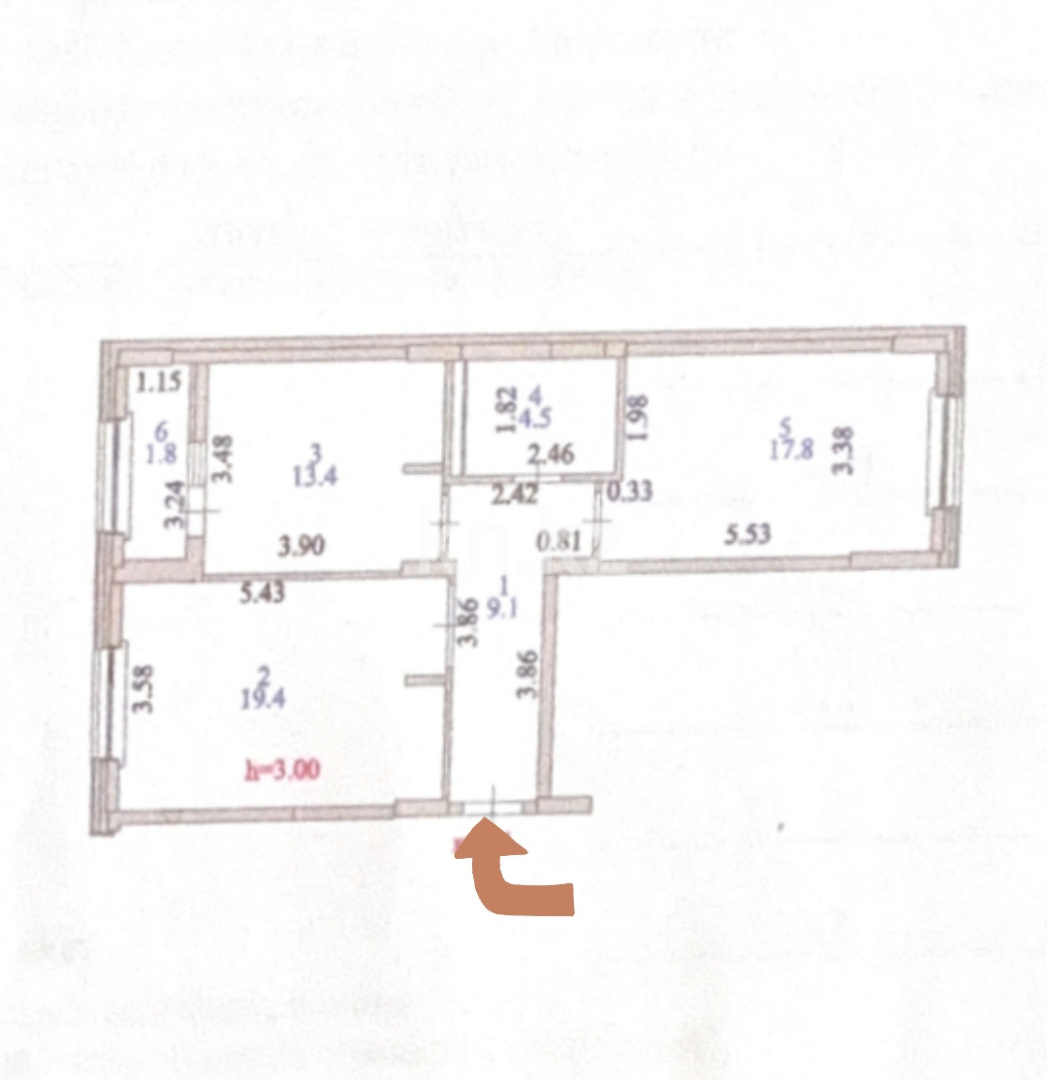 Продажа 3-комнатной квартиры, 66 м² в Астане - фото 2