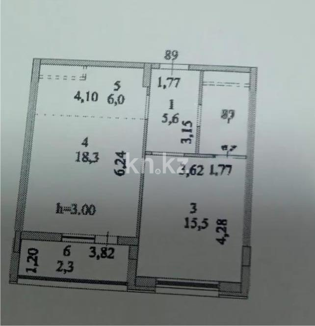 Продажа 2-комнатной квартиры, 52 м² в Астане
