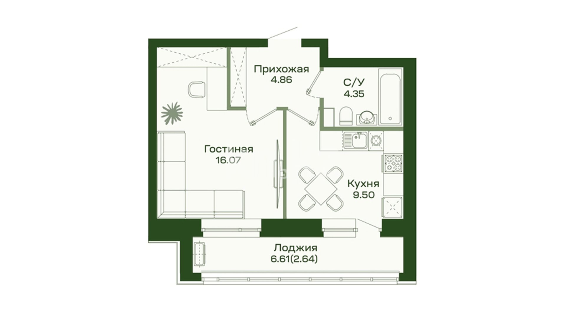 ЖК Sardar Compass, 1-комнатная, цена 21 703 600 ₸, 580 000 ₸&nbsp;/&nbsp;м²